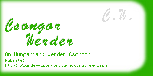 csongor werder business card